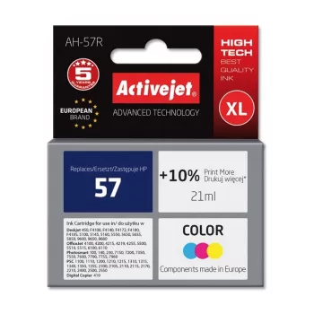 Tinta Activejet AH-57R (substituto para HP 57 C6657AE; Premium; 21 ml; cor)