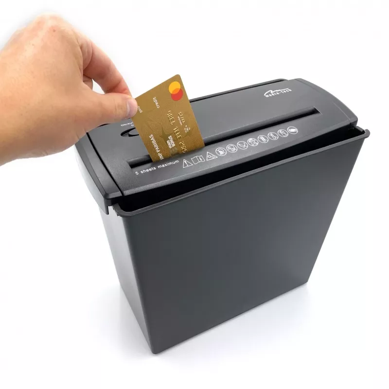 DESTRUIDOR DE DOCUMENTOS - Destruidor de documentos. Corta papel, película, discos CD/DVD, cartões de crédito. (MT215)