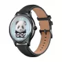 Smartwatch Colmi L28 com bracelete de silicone preta e bracelete de couro preta