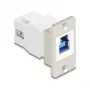 Módulo Keystone DELOCK 67337 montagem em painel USB Type-B para USB Type-A 5 Gbit/s, prateado/branco