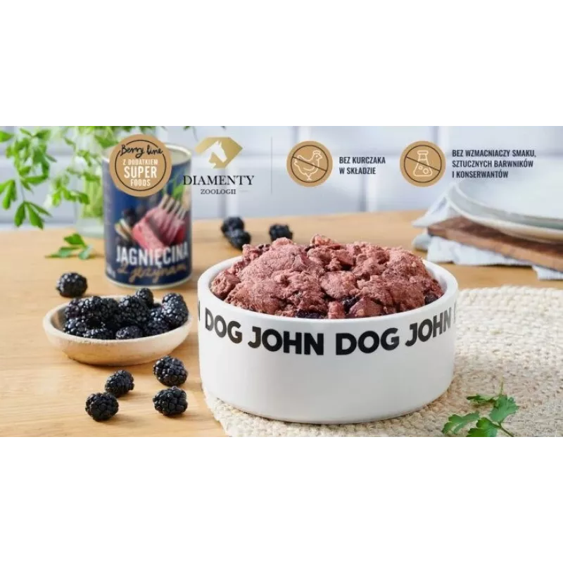 JOHN DOG Berry Line Borrego com amoras ração húmida para cães 400 g