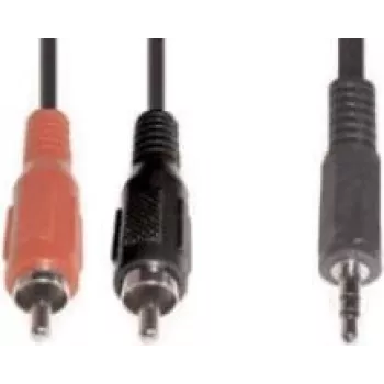 Cabo de áudio e+p B 113 1,5 m 2x RCA 3,5 mm Preto