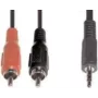 Cabo de áudio e+p B 113 1,5 m 2x RCA 3,5 mm Preto