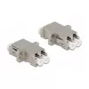Acoplador de fibra ótica DeLOCK LC Duplex fêmea para LC Duplex fêmea monomodo metal