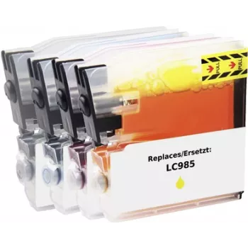 Renkforce Pack combinado de tinta substitui Brother LC-985 (LC985VALBPDR) compatível preto, ciano, magenta, amarelo RF-I-B-LC985BKCMY5PK RF-5718884 (RF-5718884)