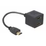 Adaptador HDMI DeLOCK 65056 0,2 m ficha para 2x conector fêmea
