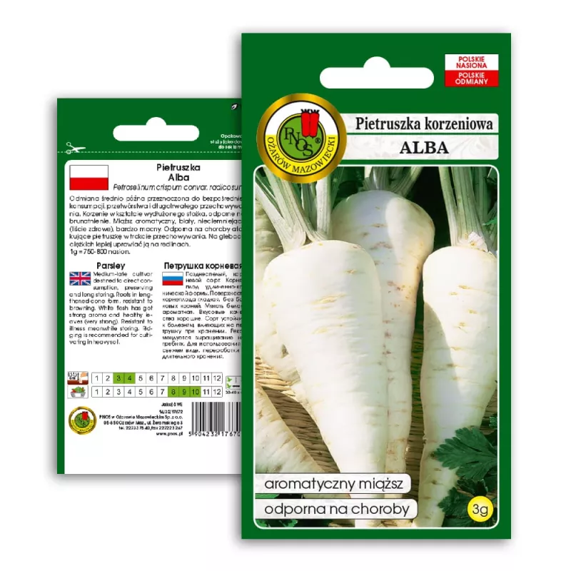 PNOS salsa de raiz Alba sementes de hortícolas, 3 g