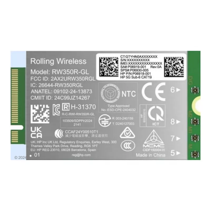 HP 5G Sub-6 WWAN Tecnologia de conectividade wireless interna WWAN B8BD4AA