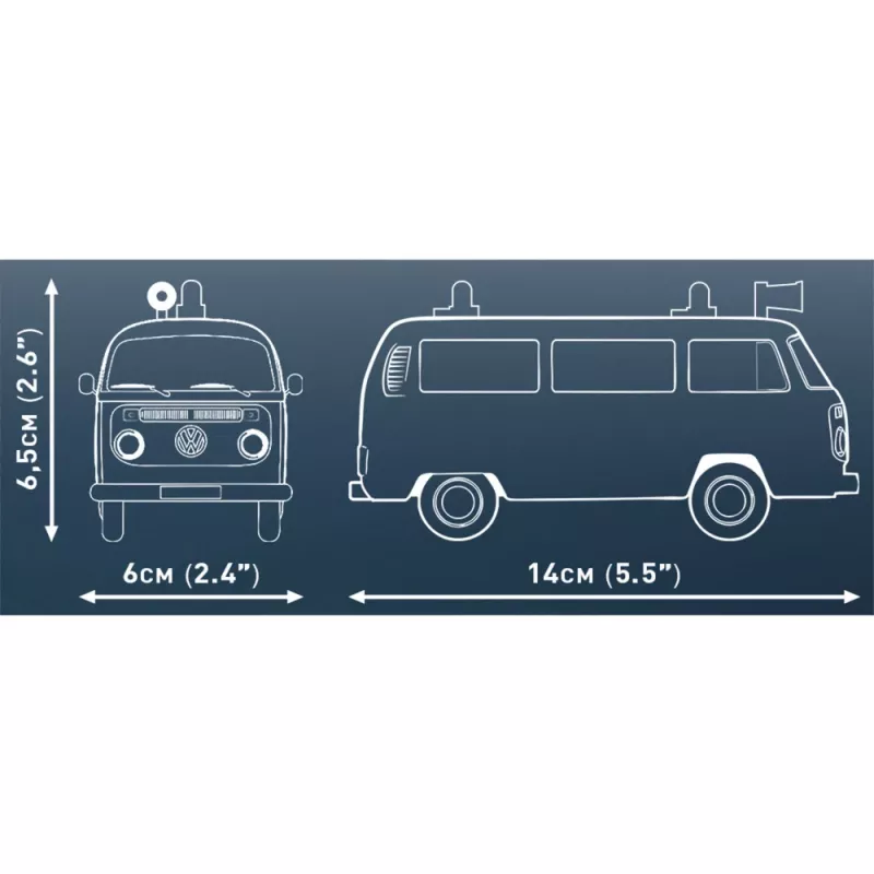 Brinquedo de construção Cobi Volkswagen T2b Bombeiros escala 1:35, vermelho