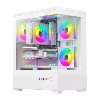 Caixa de computador DarkFlash C365 (branca) com 5 ventoinhas