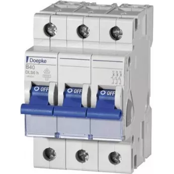 Disjuntor DOEPKE B20A DLS-6H-B20-3-6-KA 6kA 3 polos 400V característica B DLS-6H-B20-3-6-KA (09914114)