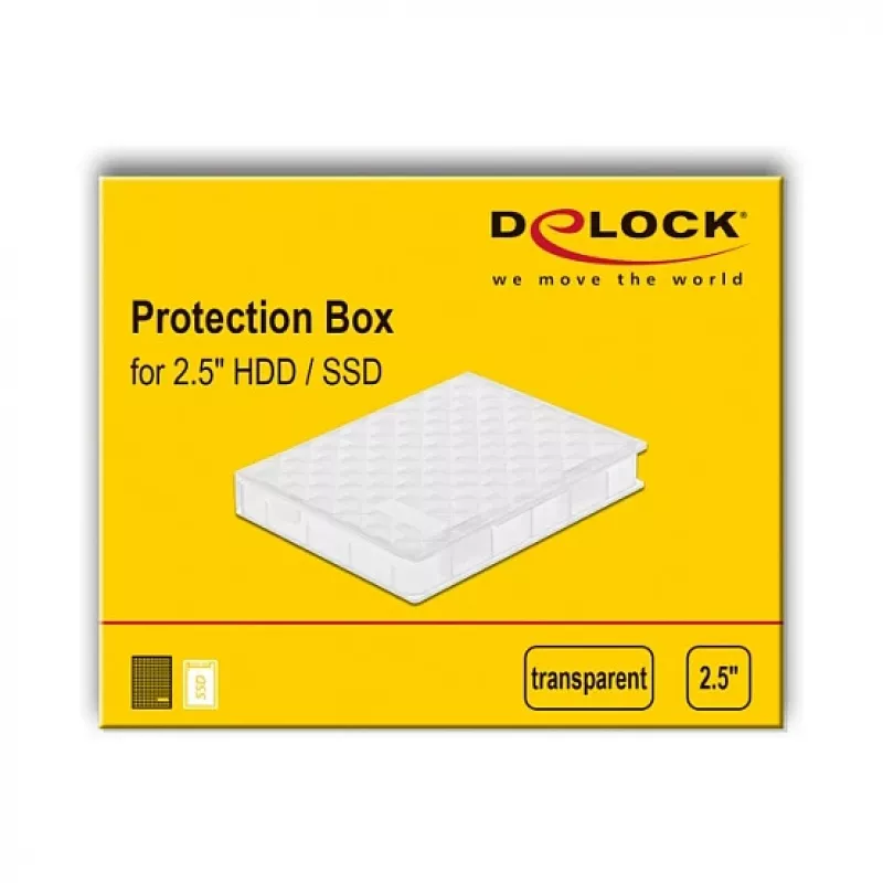 Caixa de proteção para HDD / SSD de 2,5 polegadas DeLOCK 18367