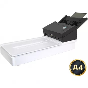 Digitalizador ADF Avision AD360GF — ADF A4, 600 x 1200 DPI, alimentador de 100 folhas, CIS, Duplex, LCD, branco