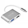 Adaptador de vídeo externo SILVERSTONE EP16 USB-C 3.1 com saídas HDMI e VGA