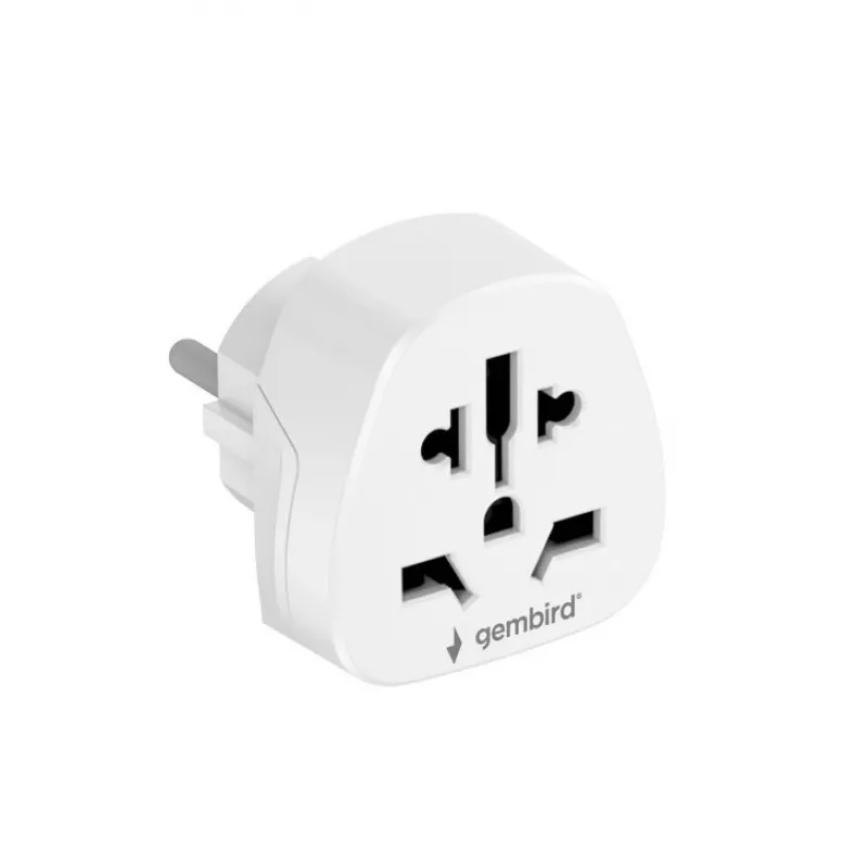 Adaptador de tomada de viagem GEMBIRD A-AC-EUMINTF — universal para UE, 15A