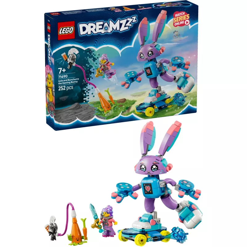 LEGO conjunto de construção LEGO 71490 Dreamzz Izzie e Bunchurro Gaming Bunny – conjunto de brincar de personagens