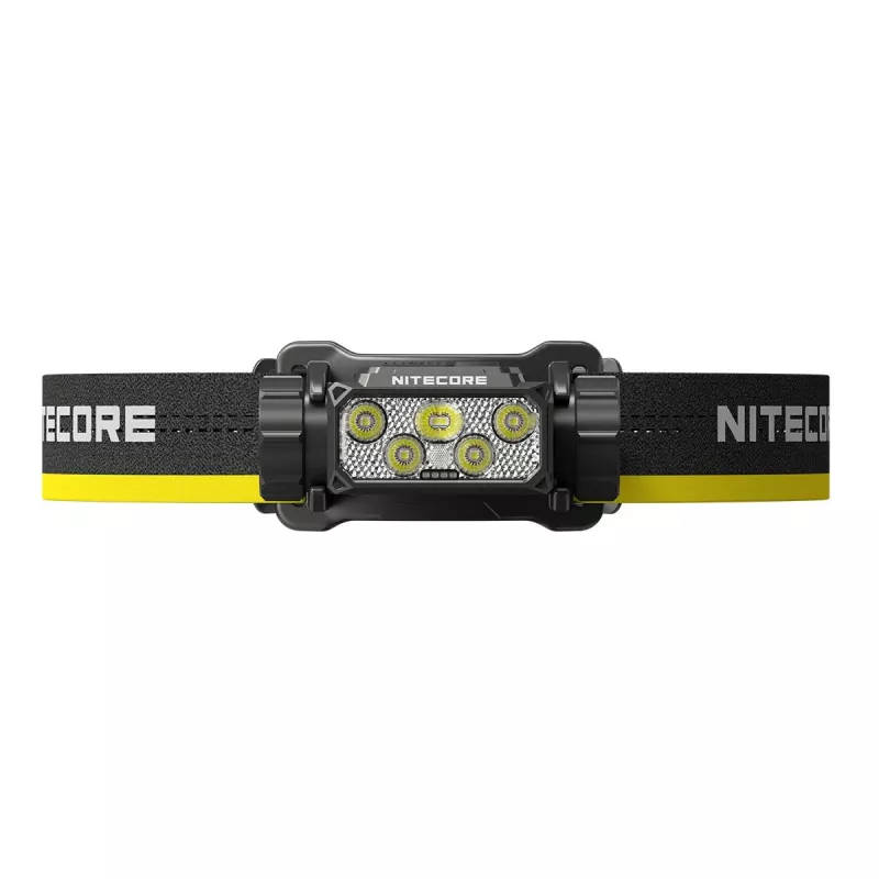 Nitecore HC70 UHE lanterna de cabeça, 1600 lm, 6 LED, IP68, recarregável por USB, alumínio, 172 g, preta