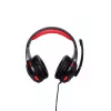 Headset gaming com fios GEMBIRD GHS-U-5.1-01 — over-ear, suporte 5.1, 20–20.000 Hz, cabo de 2 m, vermelho/preto
