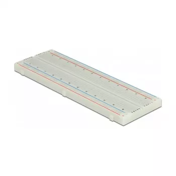 Breadboard DELOCK 18313 — placa de prototipagem sem soldadura, plástico, 55×165×9 mm, branco