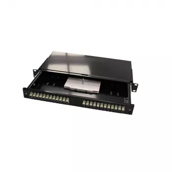 Caixa de distribuição de fibra ótica Lanview LSB105BL 24 portas SC, montagem interior