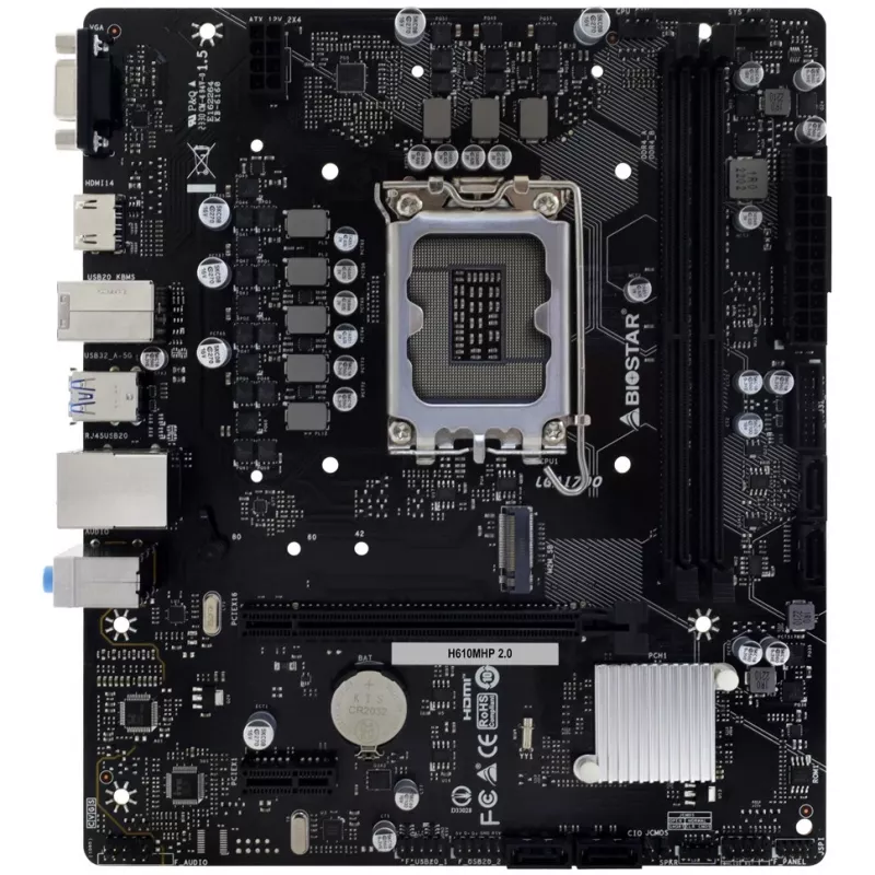 Placa-mãe Biostar H610MHP 2.0 Intel H610 LGA 1700 Micro ATX