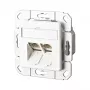 Metz Connect 130C381102-I E-DAT C6A Tomada de encastrar de 2 portas, branco puro