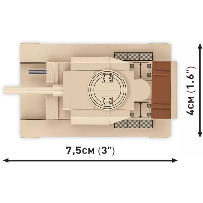 Conjunto de construção Cobi Panzer III Ausf.L — 103 peças, idade recomendada 6+, bege