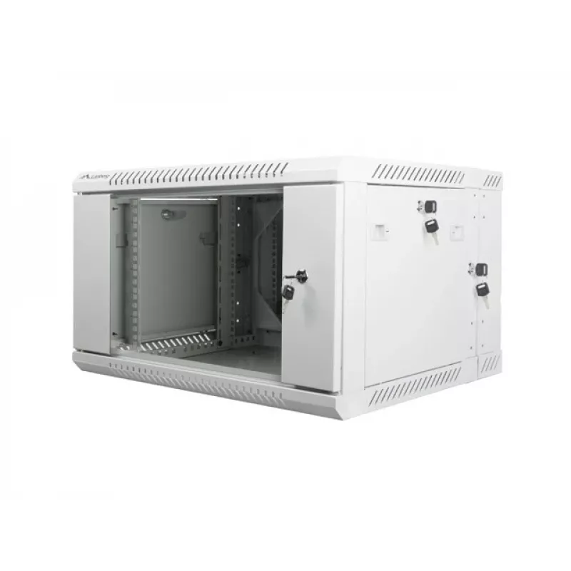 Lanberg WF02-6606-10S armário rack 6U montagem na parede cinzento