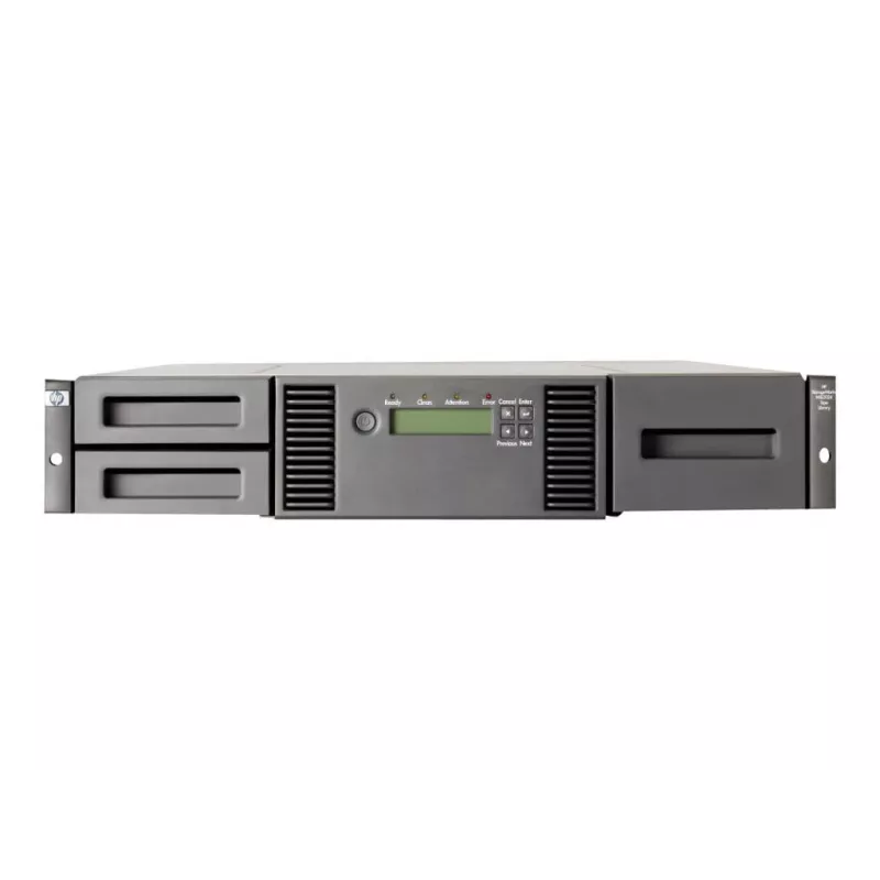 Hewlett Packard Enterprise HPE StorageWorks MSL2024 – biblioteca de fitas – LTO Ultrium – número máximo de unidades: 2 – Rack – montagem em rack – 2U – leitor de códigos de barras – para ProLiant DL120