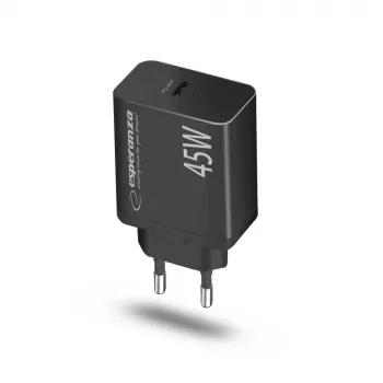 Carregador de parede Esperanza EZC108K 45W preto