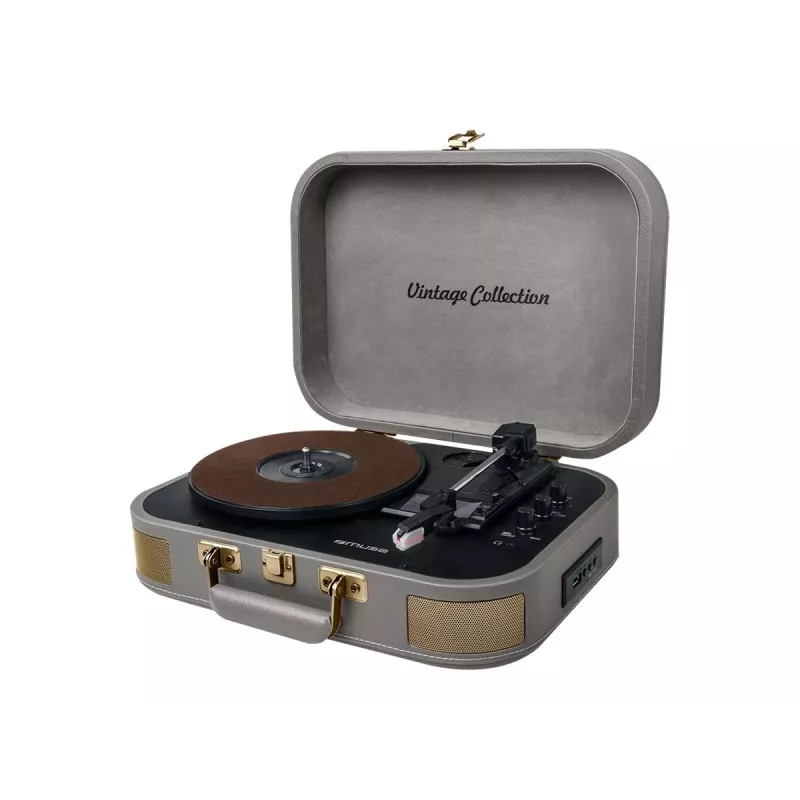 Muse | Sistema estéreo com gira-discos | MT-201 BTG | Cinzento | Porta USB | Entrada AUX