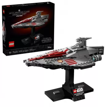 LEGO Star Wars conjunto Nave de assalto classe Acclamator 75404 — conjunto de construção, 450 peças, modelo de exposição 130×150×230 mm
