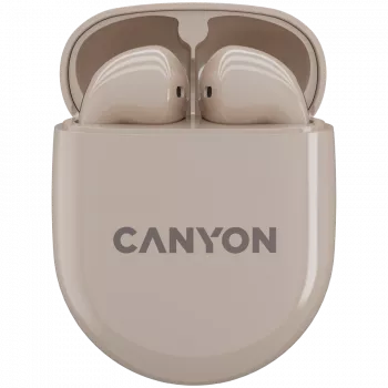 Headset Bluetooth Canyon TWS-6 Gaming Mode/BT 5.3 bege retail (CNS-TWS6BE)