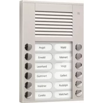 Posto de porta áudio PES12-EN04 12 botões 2 filas saliente prateado (PES12-EN04)