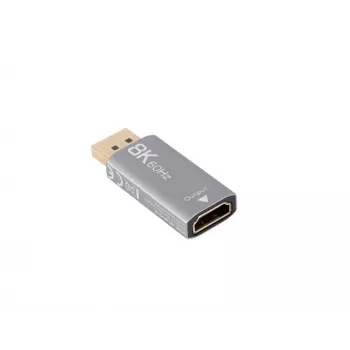 Adaptador de cabo de vídeo Lanberg AD-DP-HD-03 0 m DisplayPort HDMI prateado