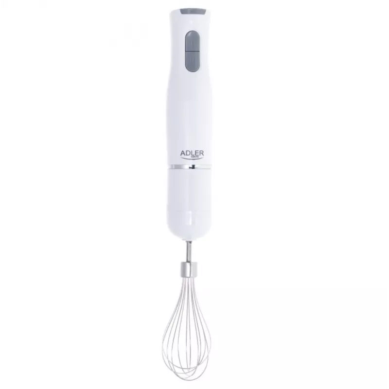 Adler AD 4620 conjunto de varinha mágica, 800 W, 2 velocidades, picador de 450 ml, copo de 750 ml, batedor, branco