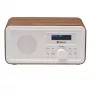 Rádio DENVER DAB-30DW rádio de mesa DAB/FM com acabamento em madeira escura