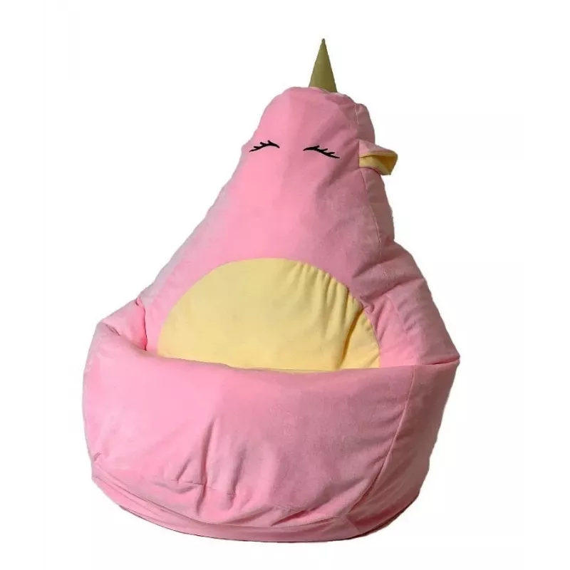 Pufe saco Sako unicórnio rosa XL 130 x 90 cm