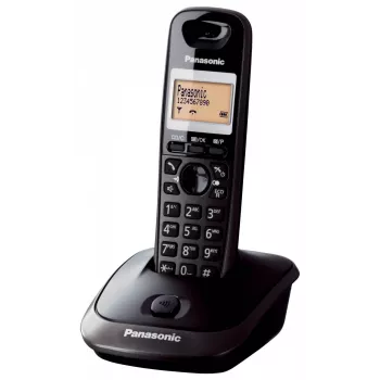 Telefone DECT Panasonic KX-TG2511 preto com identificação de chamadas