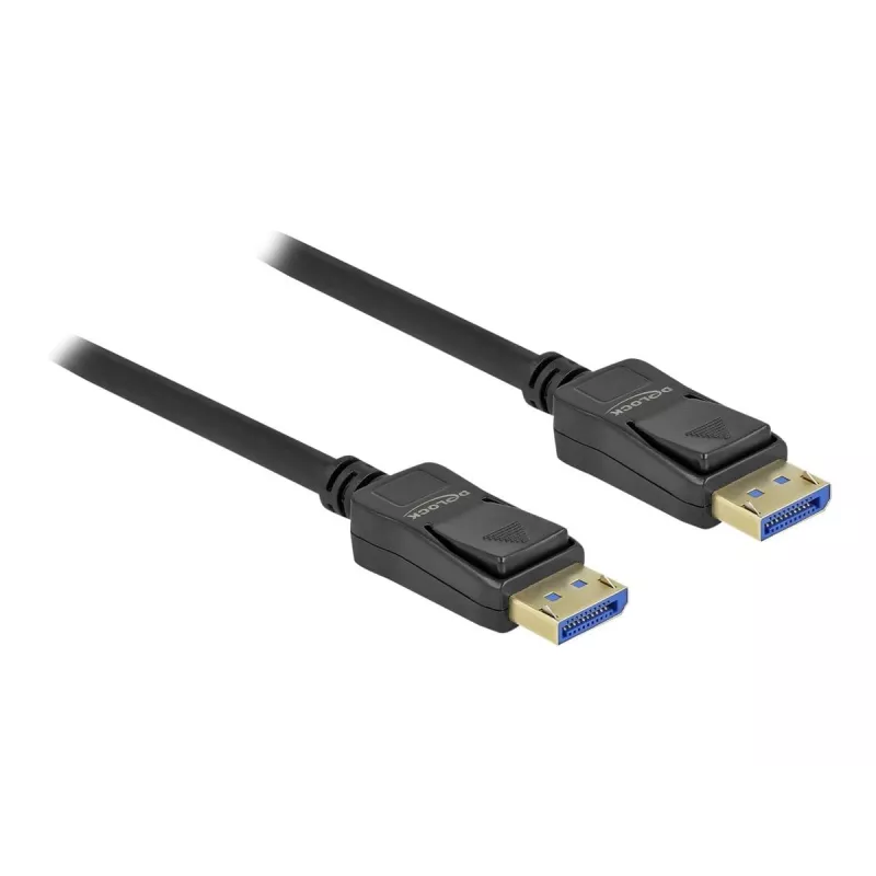 Delock - Cabo DisplayPort - DisplayPort (M) para DisplayPort (M) - DisplayPort 2.0 - 1,0 m - Suporta 10K 60 Hz (10.240 x 4320) - preto (80261)