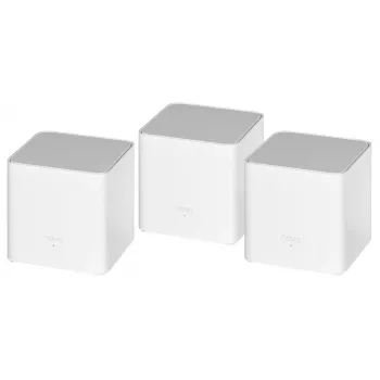 Sistema Mesh WLAN TENDA EX3-3, pack de 3, Dualband 2,4/5 GHz, Wi‑Fi 6, até 1201+300 Mbit/s, 2 antenas internas, WPA3