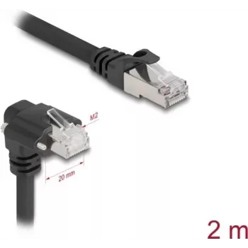 Cabo de rede DeLOCK preto 2 m Cat6 SF/UTP RJ-45