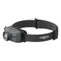 Lanterna frontal LED Ansmann HD450FRS preta, faixa de cabeça cinzenta