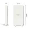 Qoltec 57013 antena omnidirecional 4G LTE de interior, 2x SMA, 0,6-2,7 GHz, 30 dBi, polarização vertical, 50 Ω, ABS branco
