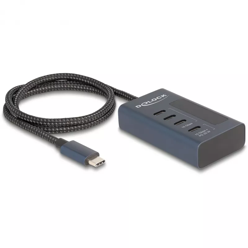 DeLOCK 64189 hub USB Type-C 10000 Mbit/s azul metal