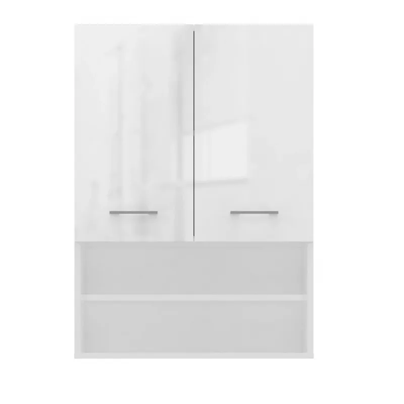 Armário de casa de banho Topeshop POLA MINI DK em branco brilhante branco