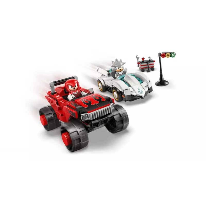 LEGO SONIC THE HEDGEHOG 77118 O Carro do Silver contra o Monster Truck do Knuckles