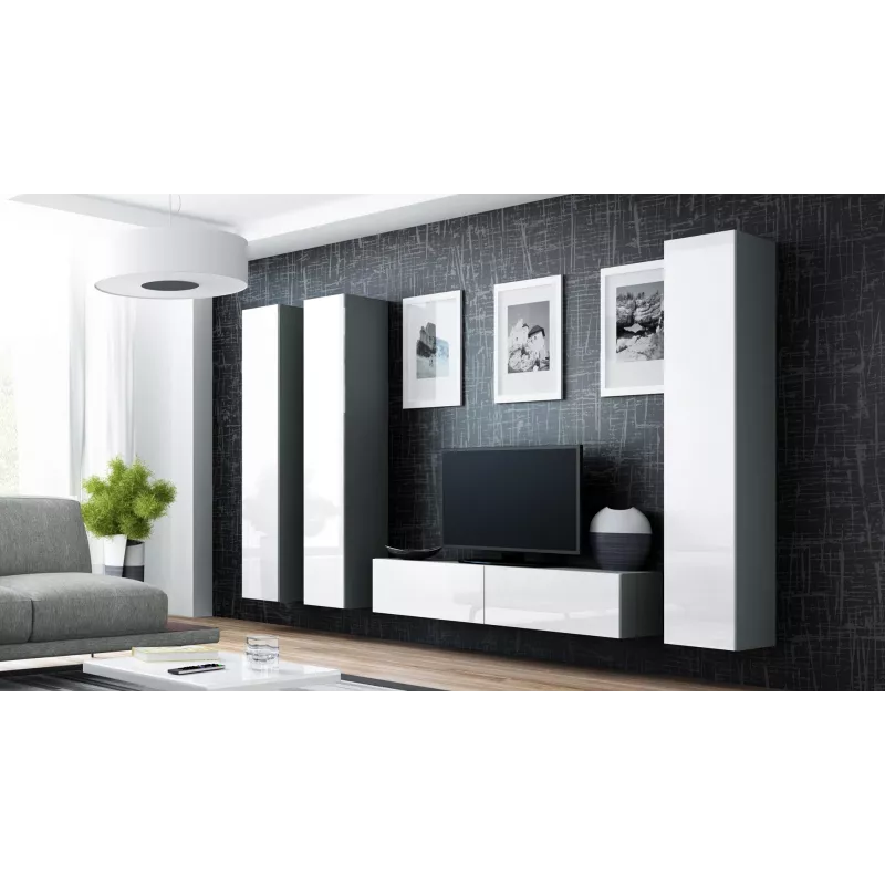 Armário fechado Cama VIGO '180' 180/40/30 carvalho Sonoma/branco brilhante