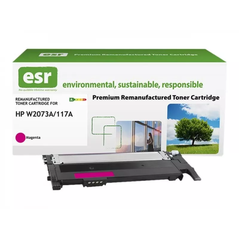 Cartucho de toner ESR compatível com HP W2073A Magenta recondicionado 1.000 páginas