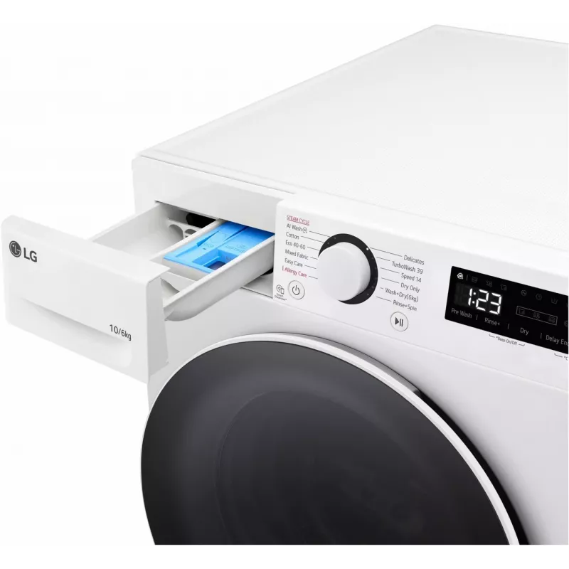 Máquina de lavar e secar roupa LG F4DR510S0W 10 kg 1400 rpm branco